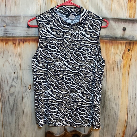 Espresso NWOT Stretchy Sleeveless Animal Print Top - Picture 1 of 4